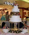 4 TIER AND 2 SIDES WHITE DOT WITH FOUNTAIN